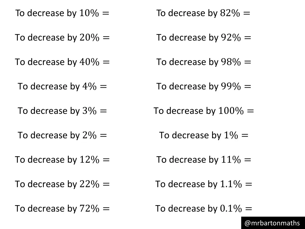 to decrease by 10