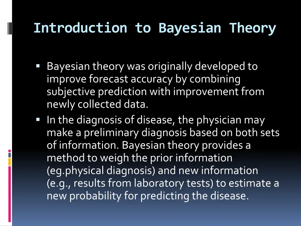 introduction to bayesian theory