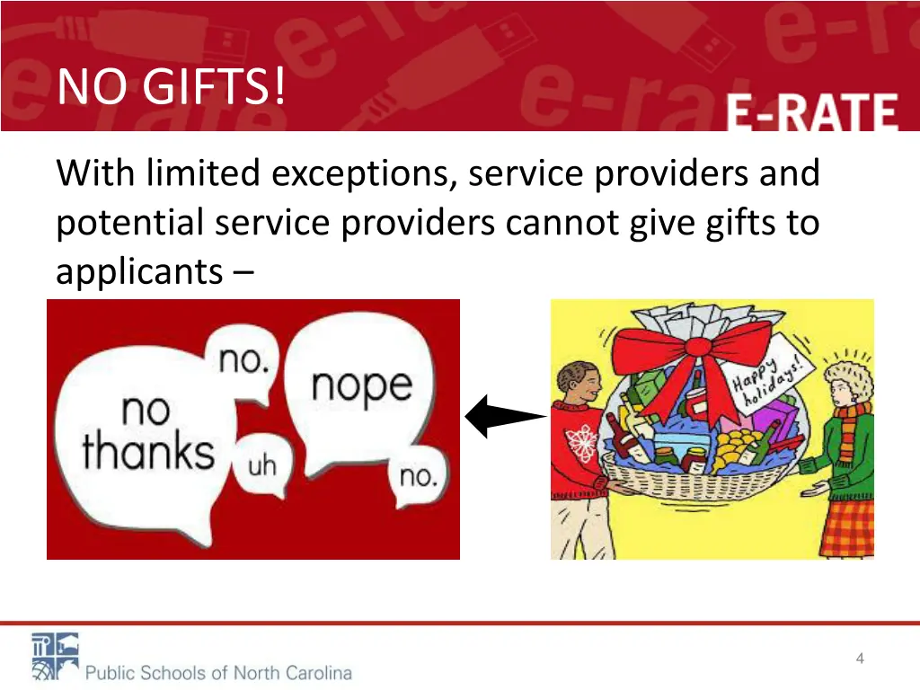 no gifts