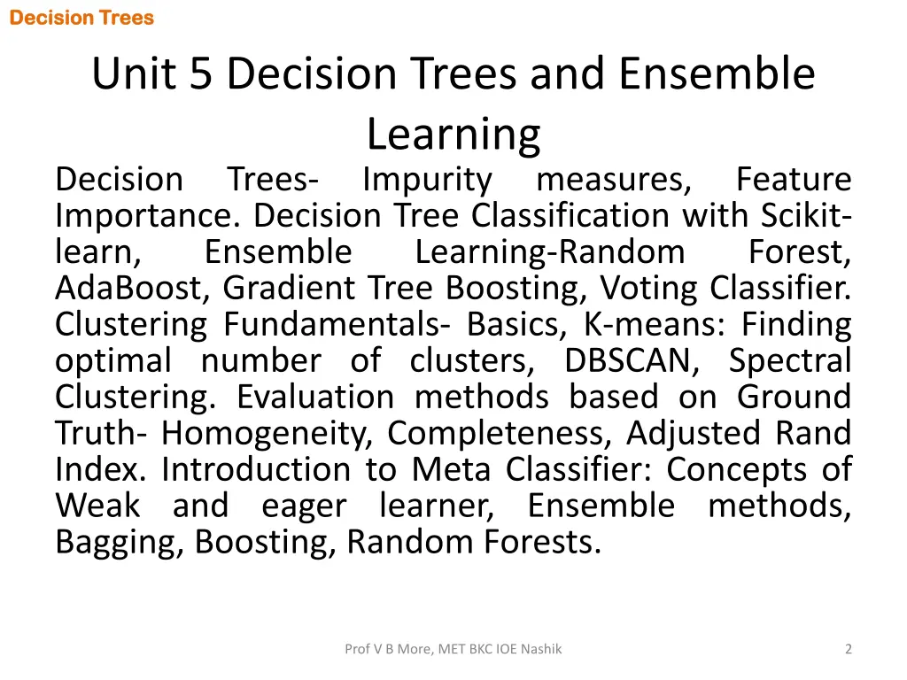 decision trees decision trees