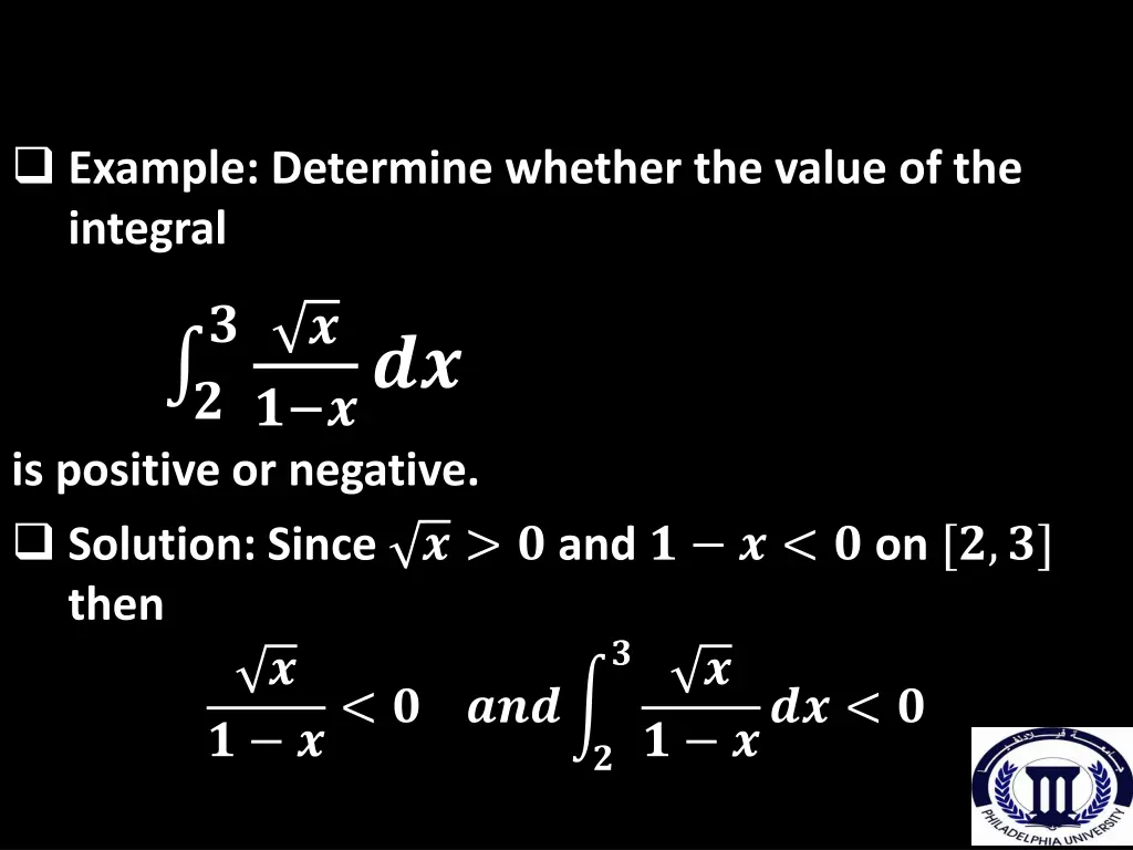 example determine whether the value