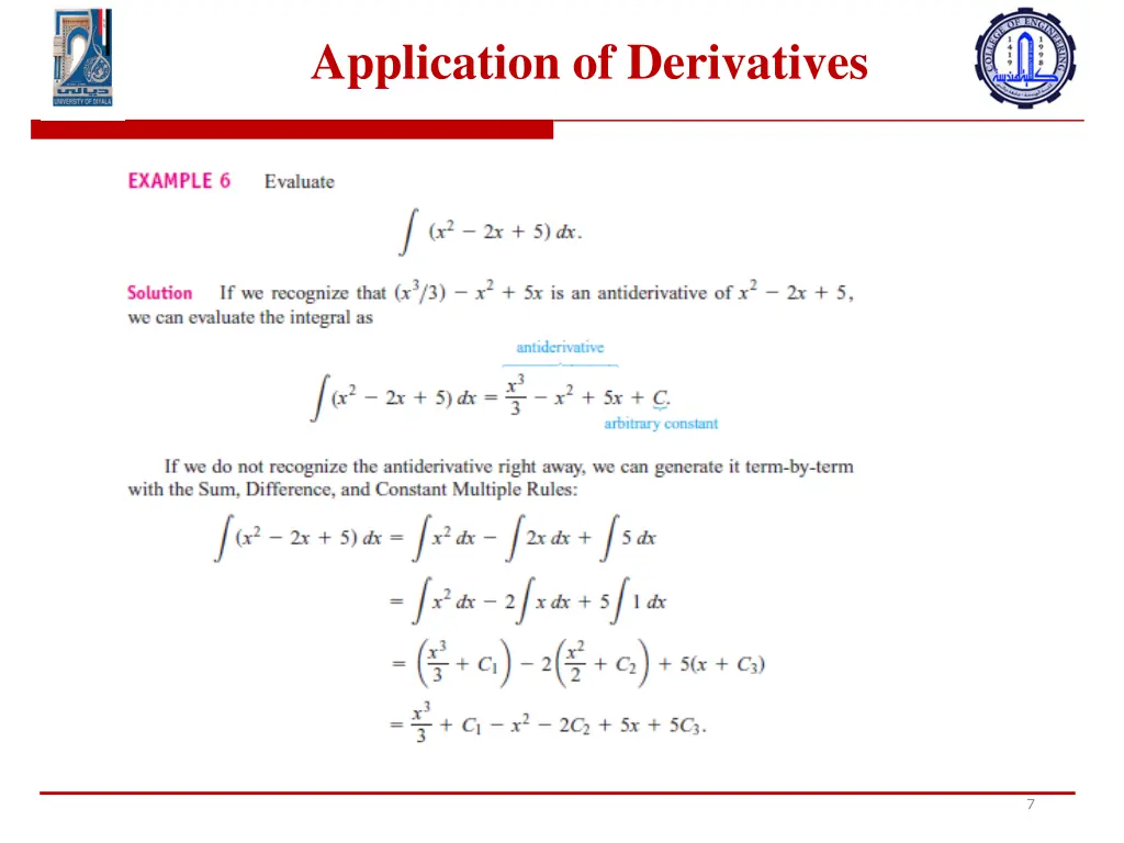 application of derivatives 5