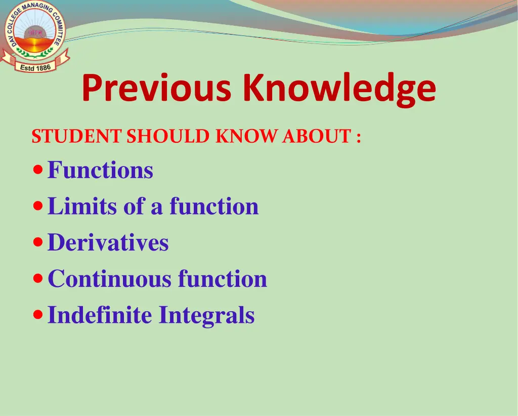 previous knowledge