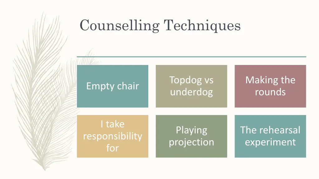 counselling techniques