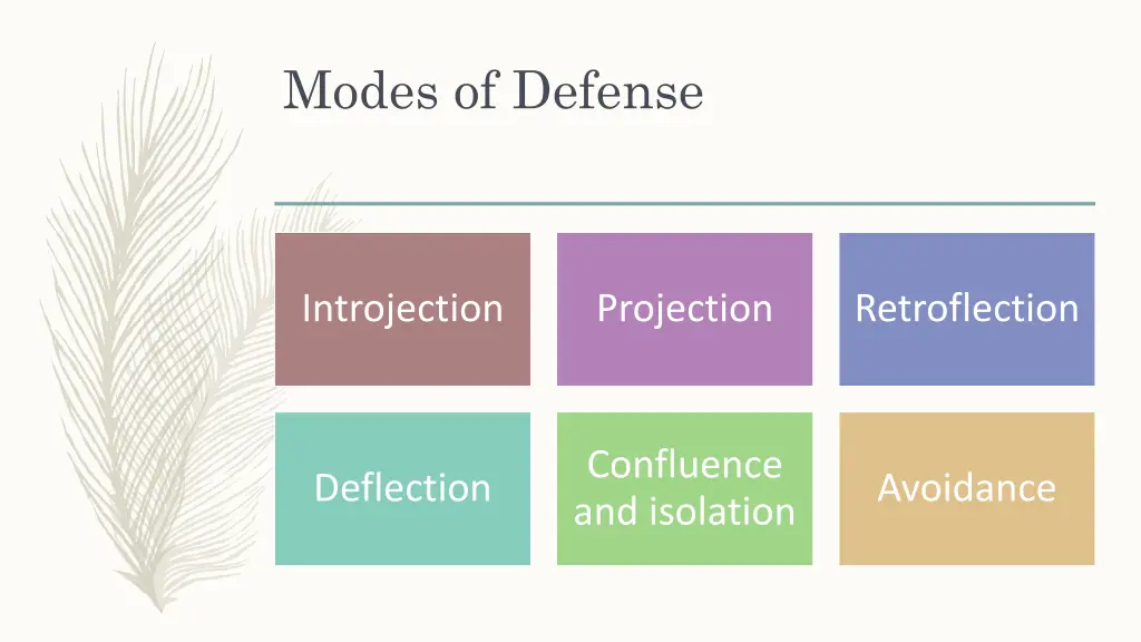 modes of defense