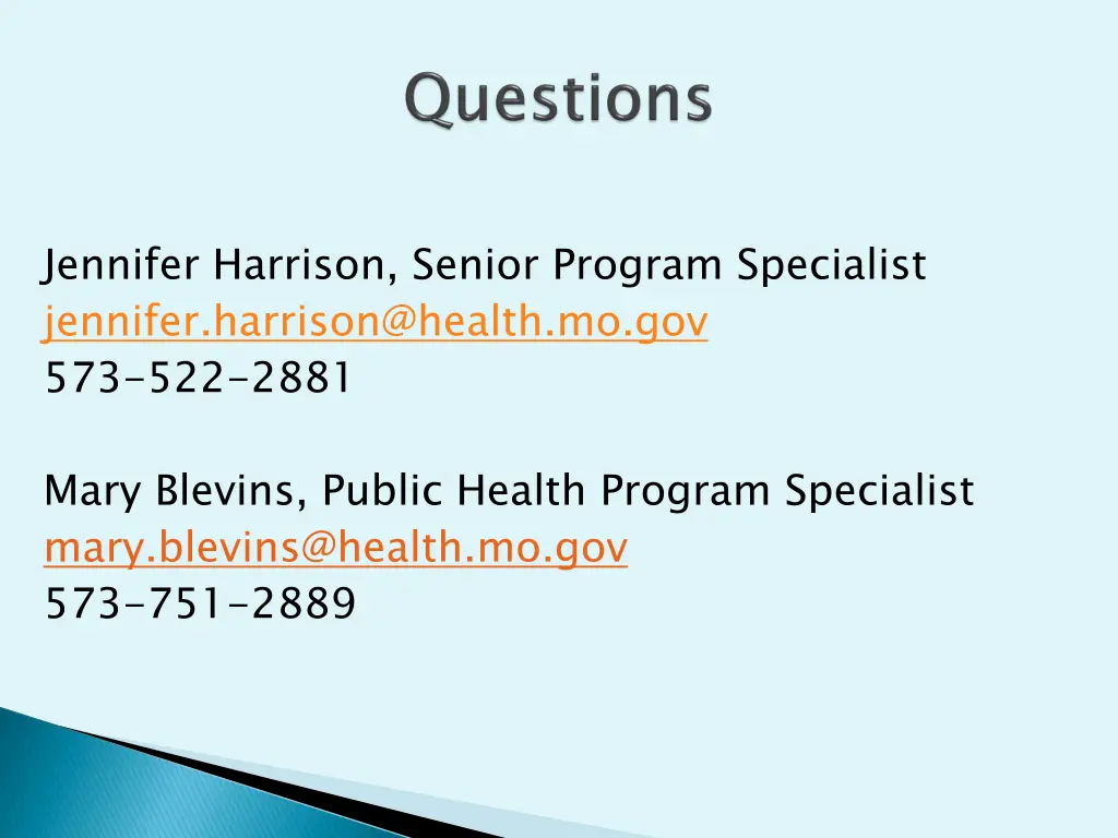 jennifer harrison senior program specialist