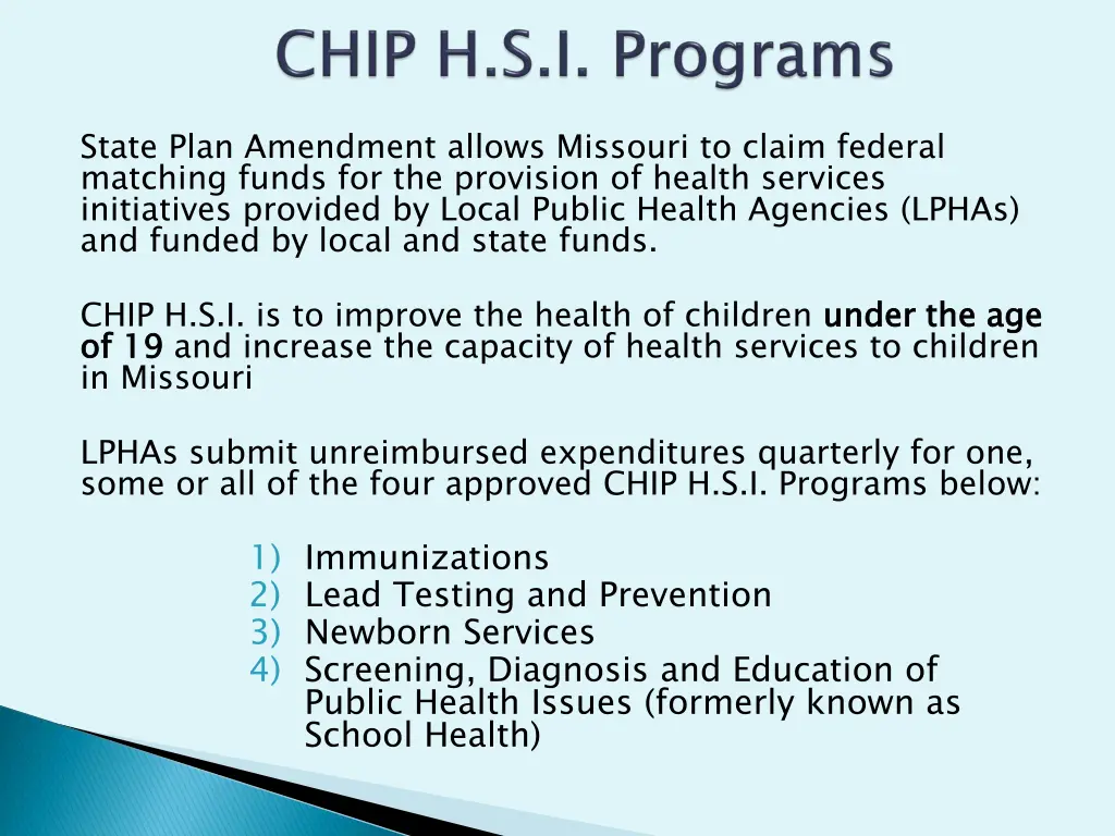 state plan amendment allows missouri to claim