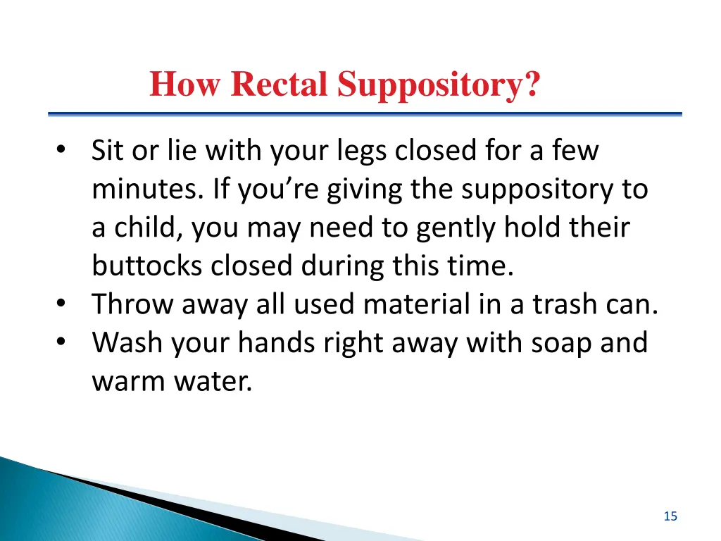 how rectal suppository 6