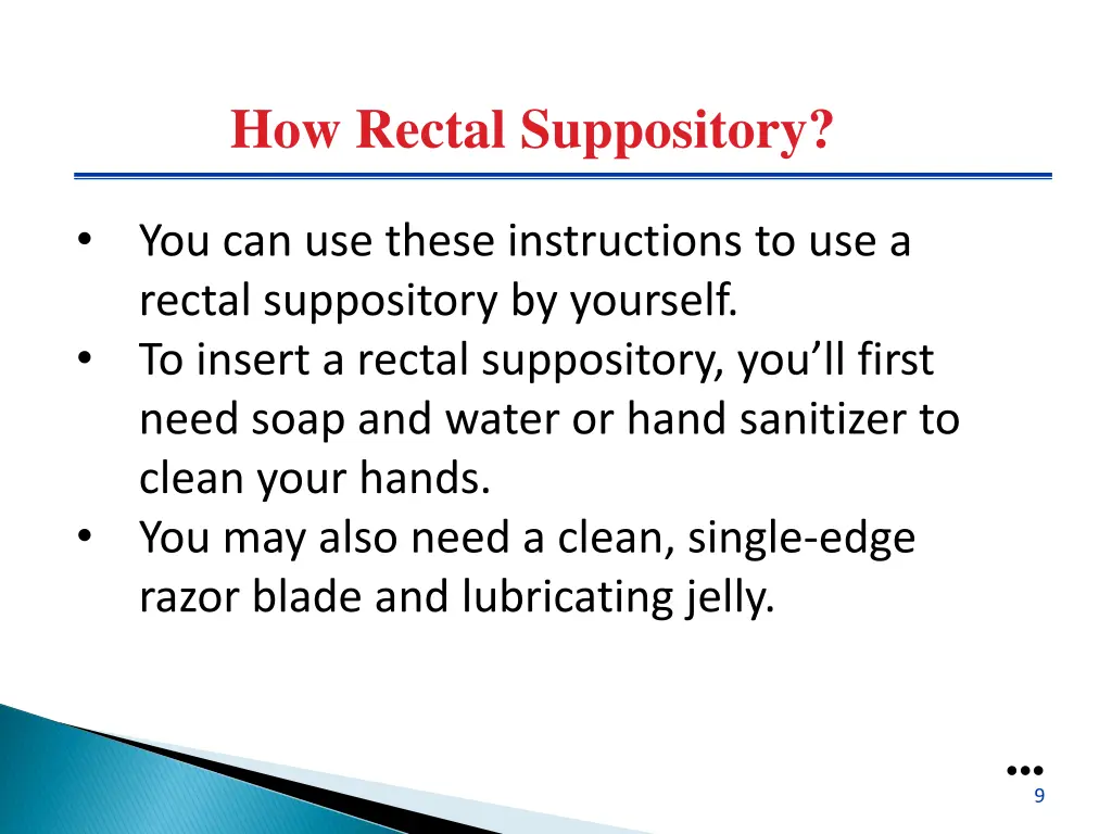 how rectal suppository
