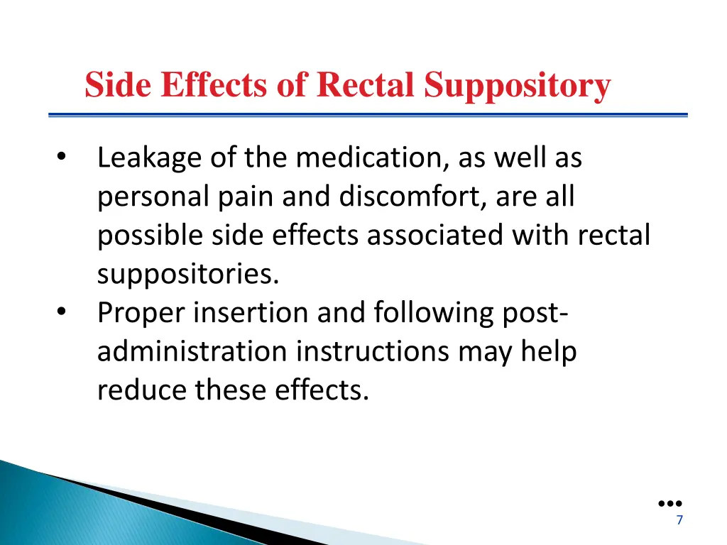 side effects of rectal suppository