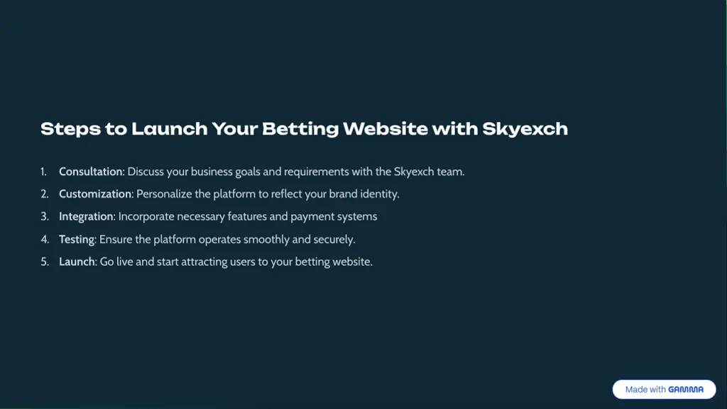 steps to launch your betting website with skyexch