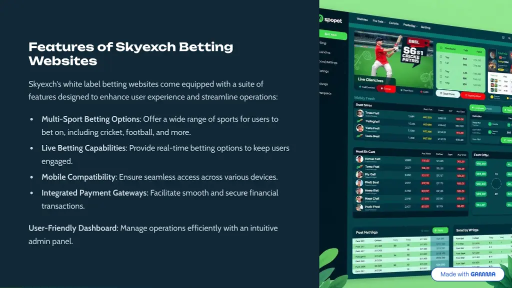 features of skyexch betting websites