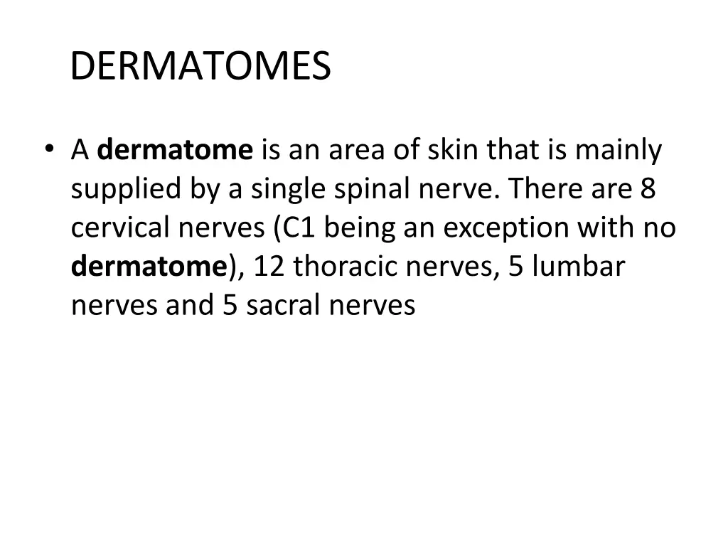 dermatomes