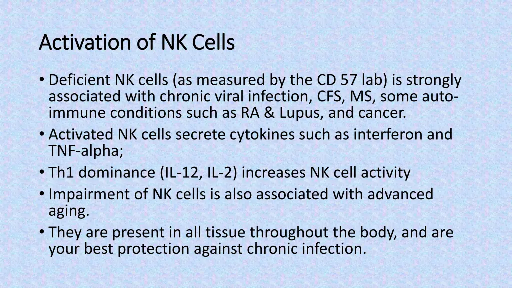 activation of nk cells activation of nk cells