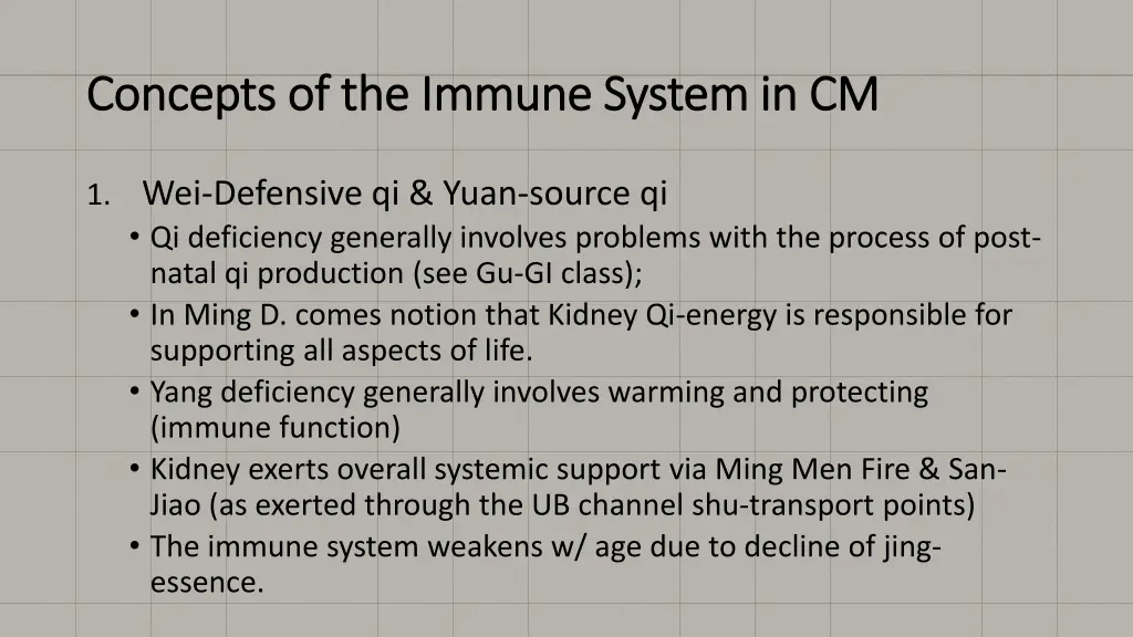 concepts of the immune system in cm concepts