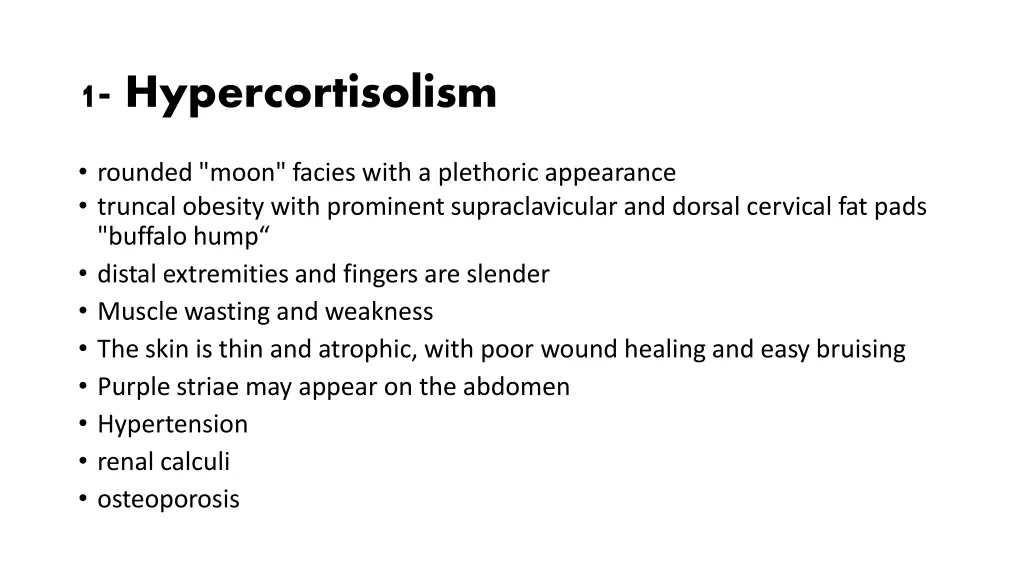 1 hypercortisolism