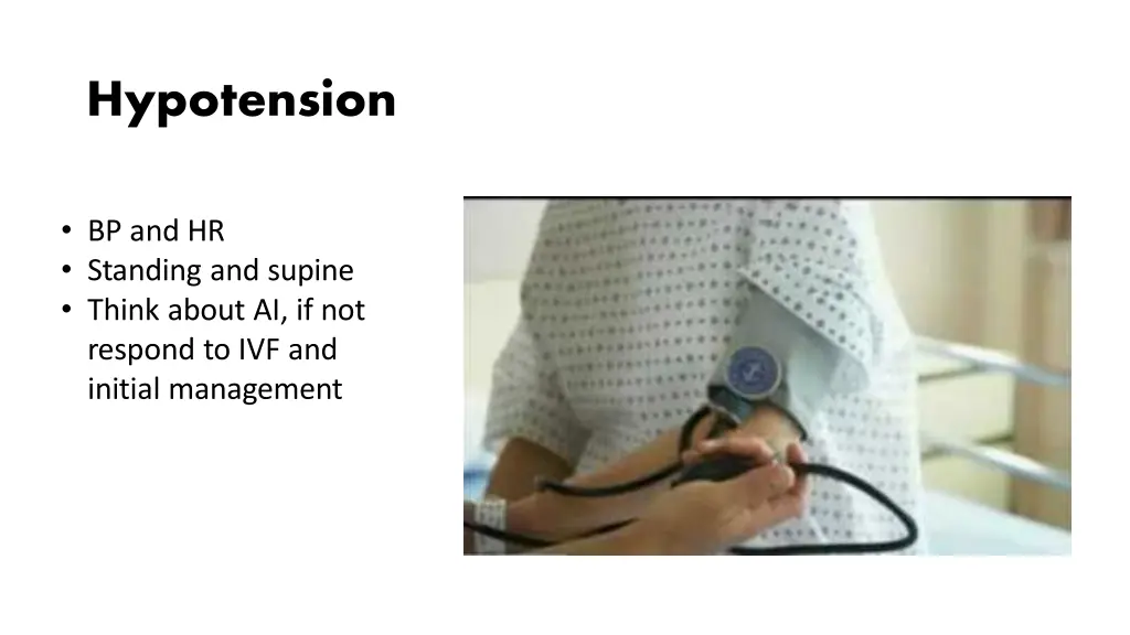 hypotension