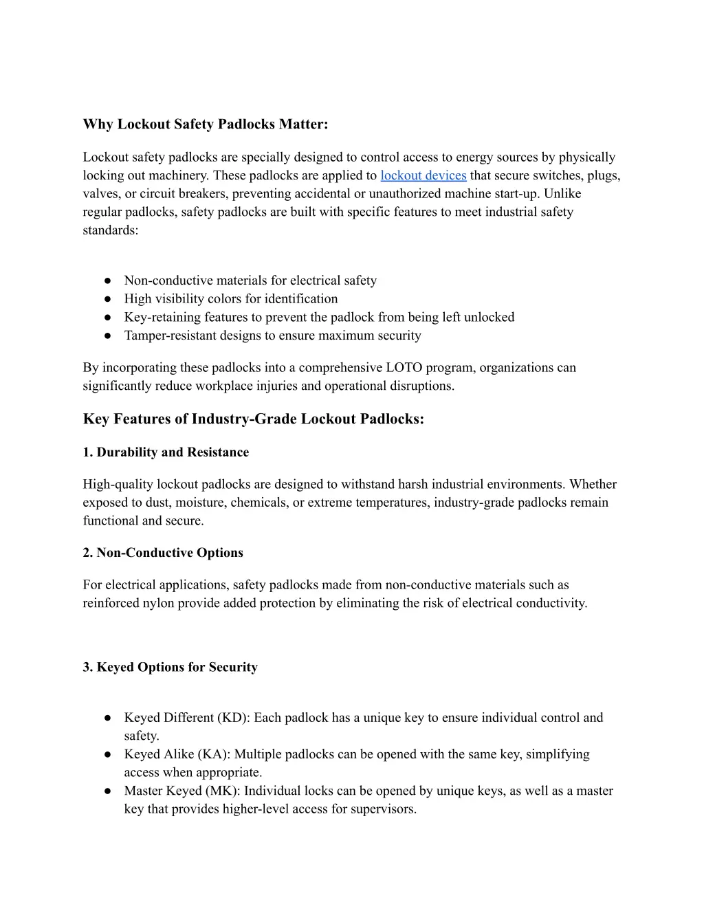 why lockout safety padlocks matter