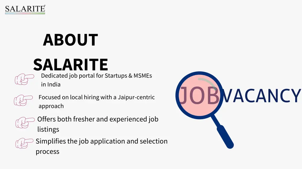 about salarite dedicated job portal for startups