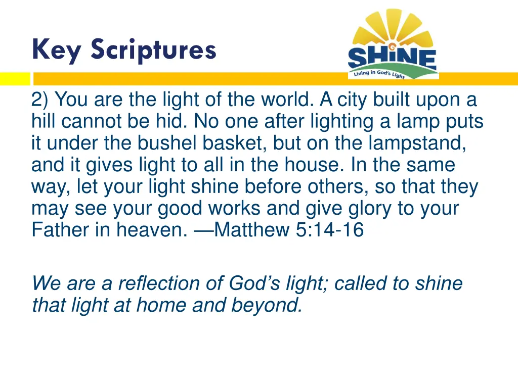 key scriptures 1