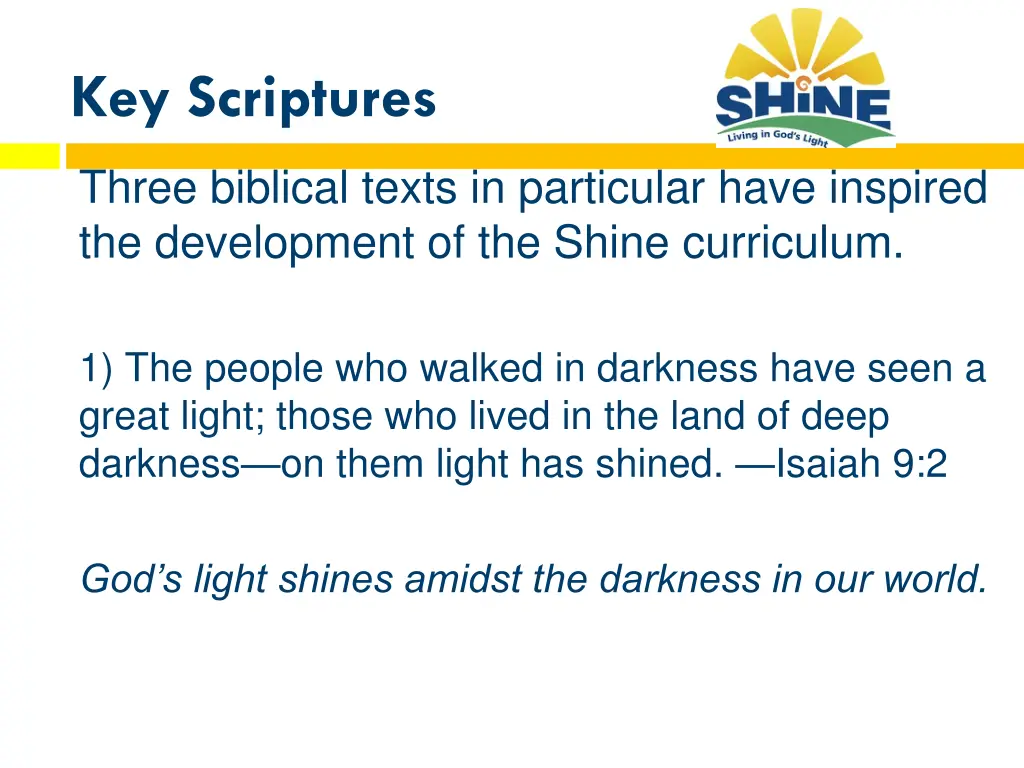 key scriptures