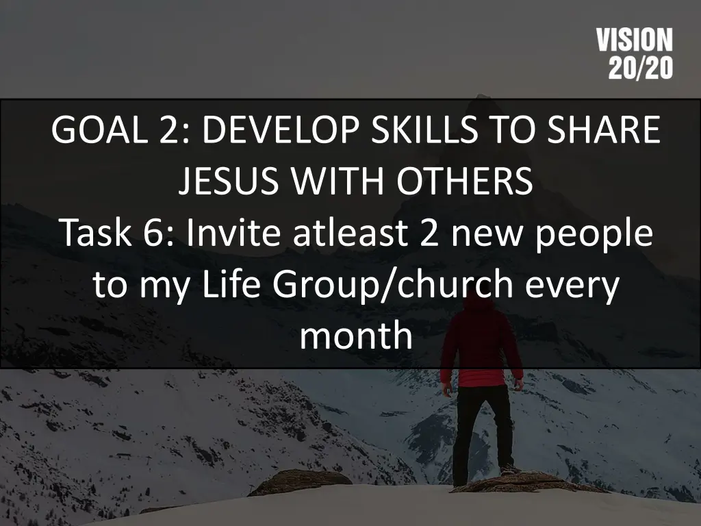 goal 2 develop skills to share jesus with others 2