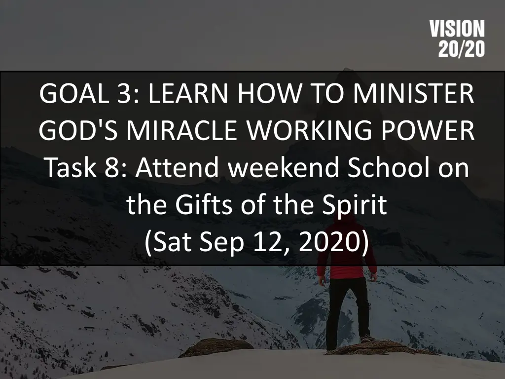 goal 3 learn how to minister god s miracle 1