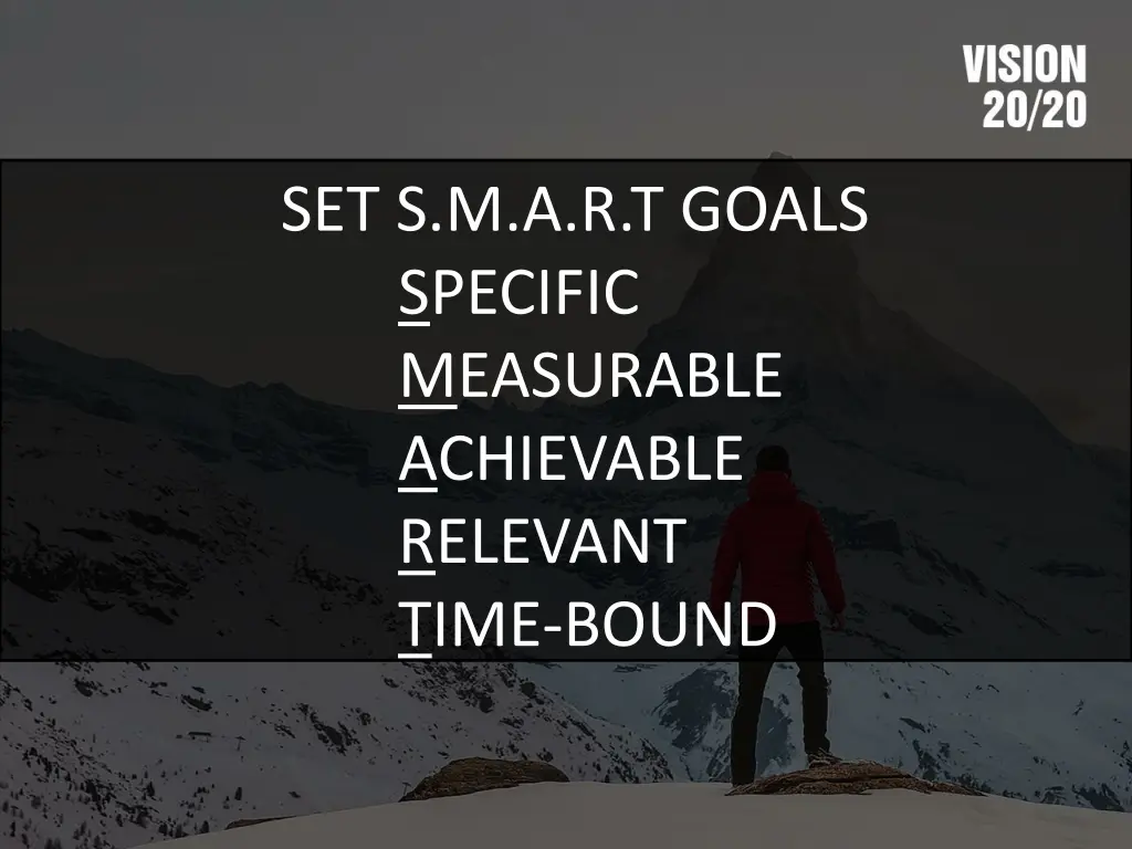 set s m a r t goals specific measurable