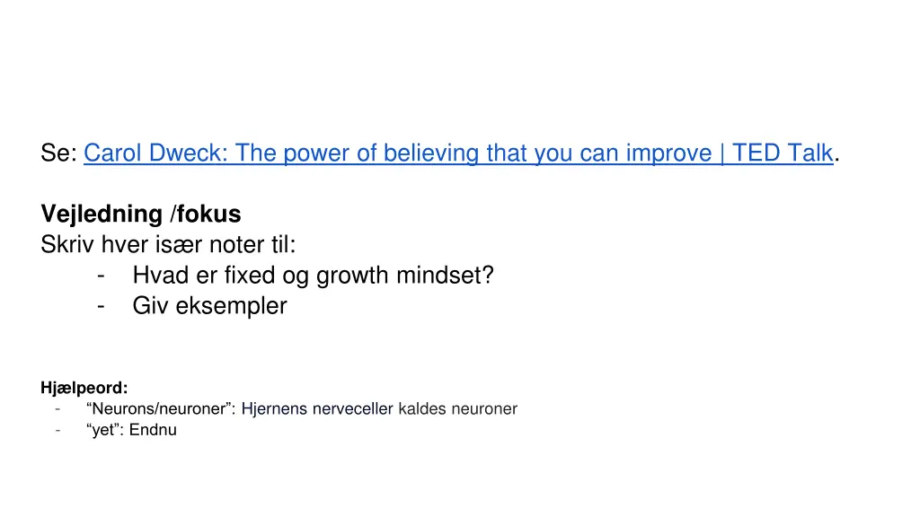 se carol dweck the power of believing that
