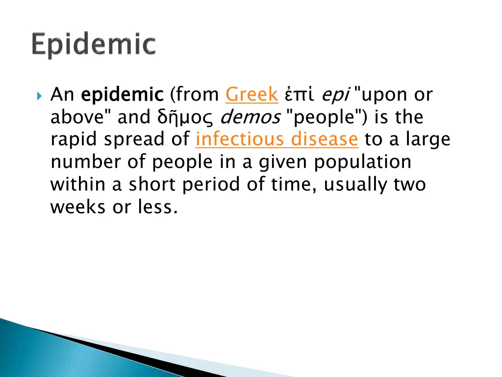 an epidemic above and demos people is the rapid