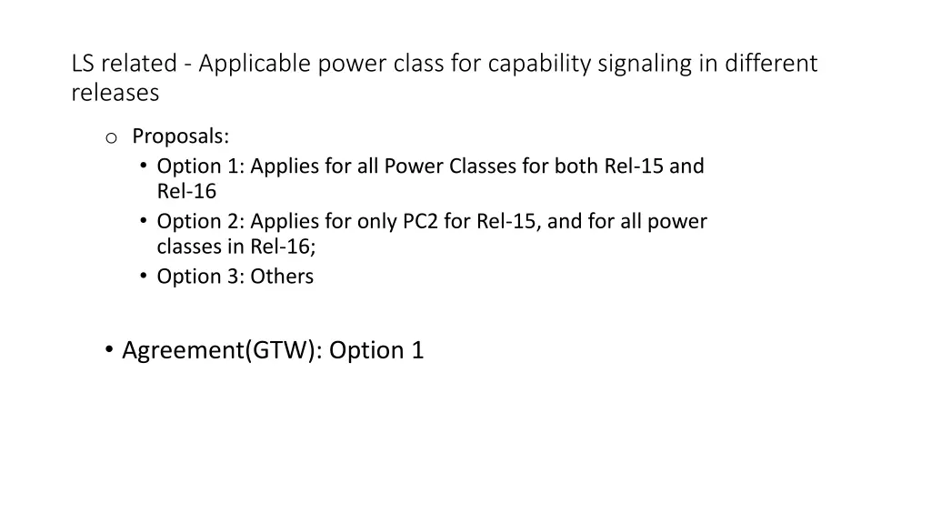 ls related applicable power class for capability