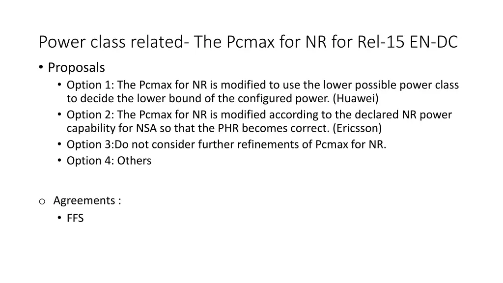 power class related the pcmax