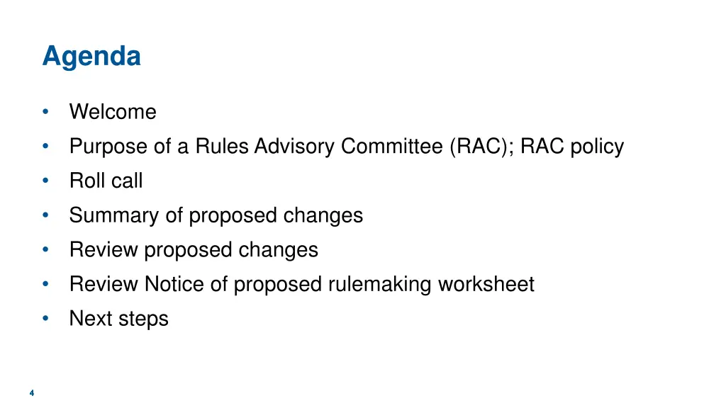 agenda