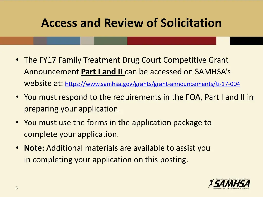 access and review of solicitation