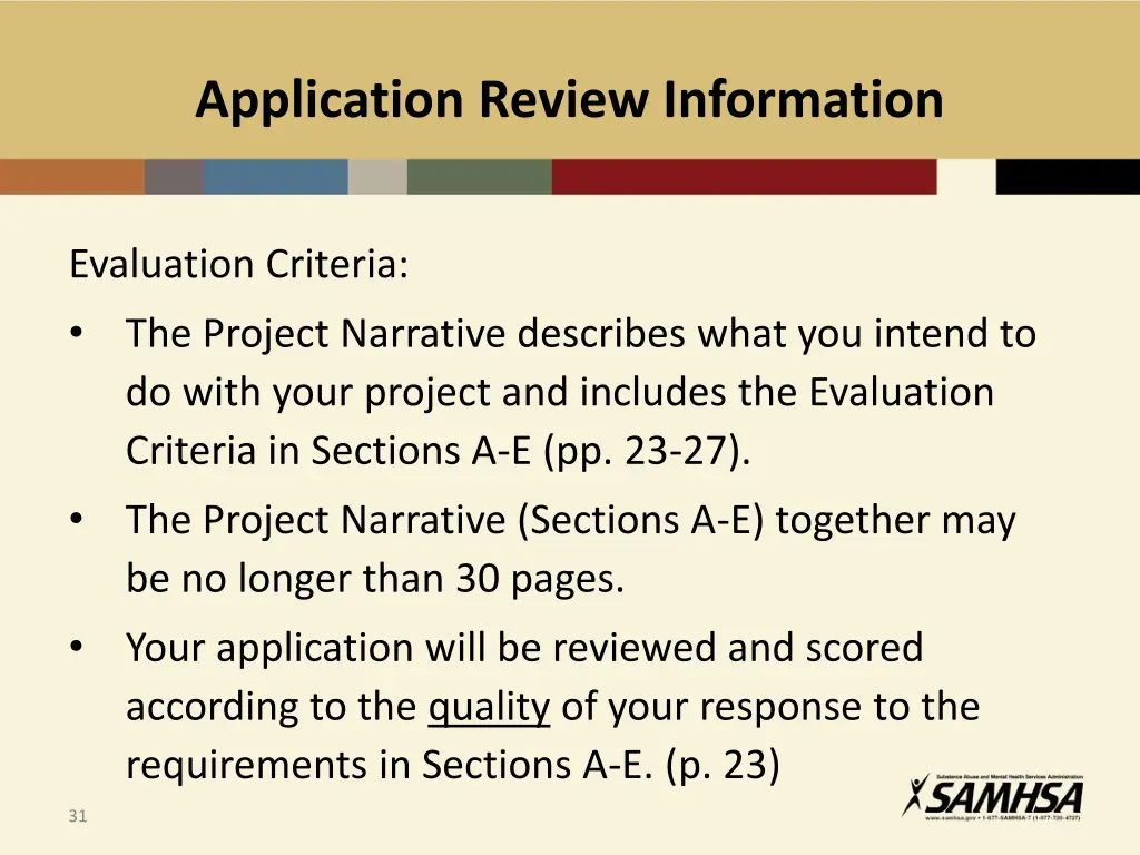 application review information