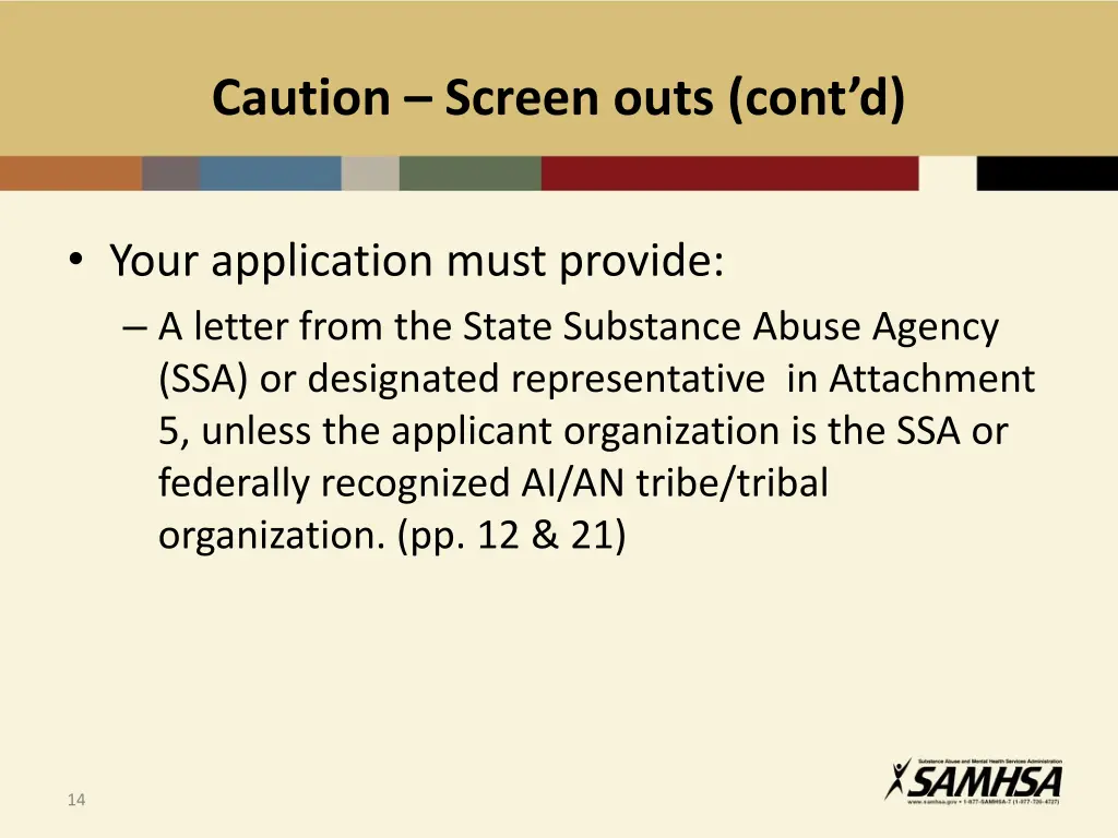 caution screen outs cont d 1