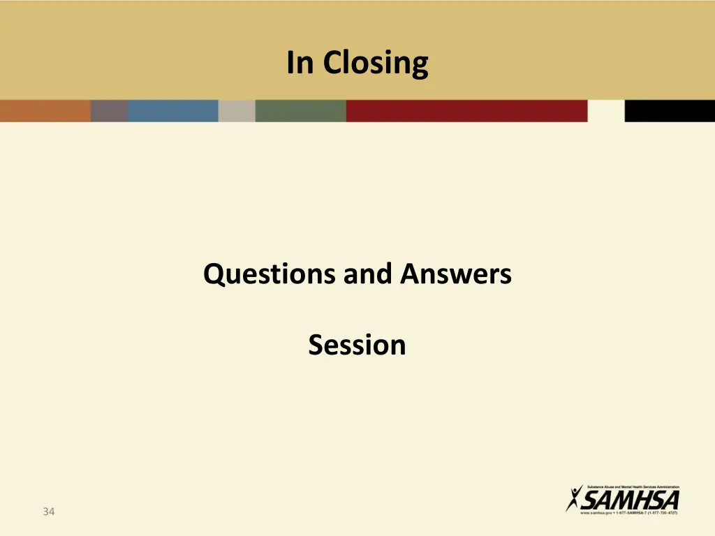 in closing