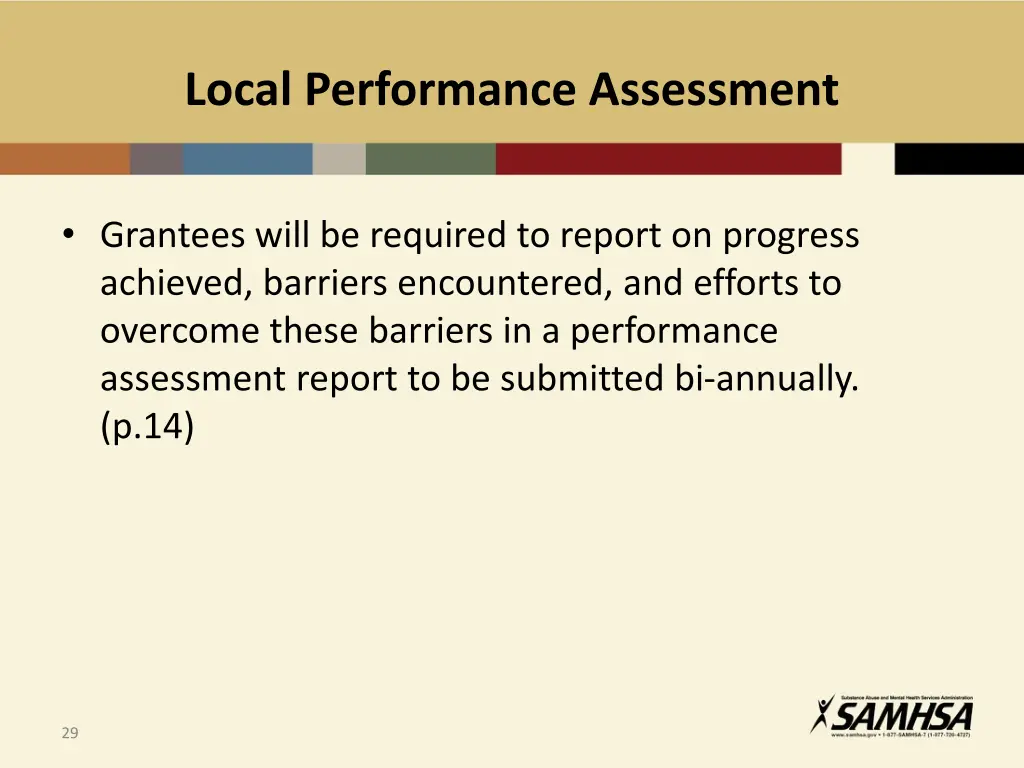 local performance assessment