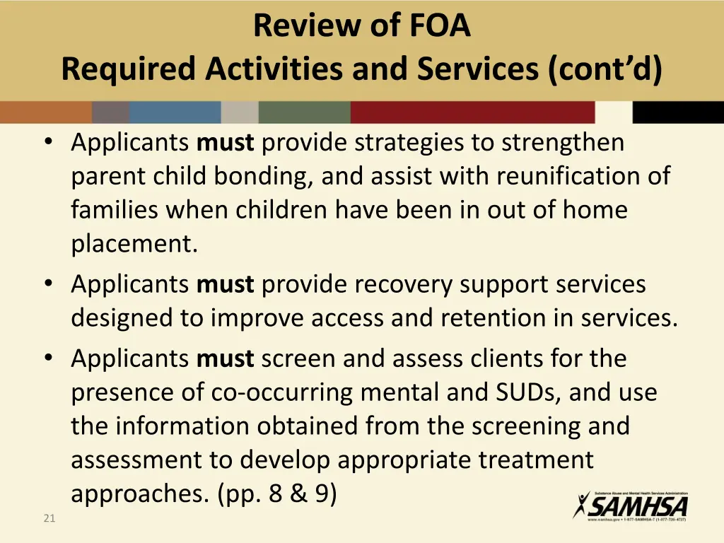 review of foa 2