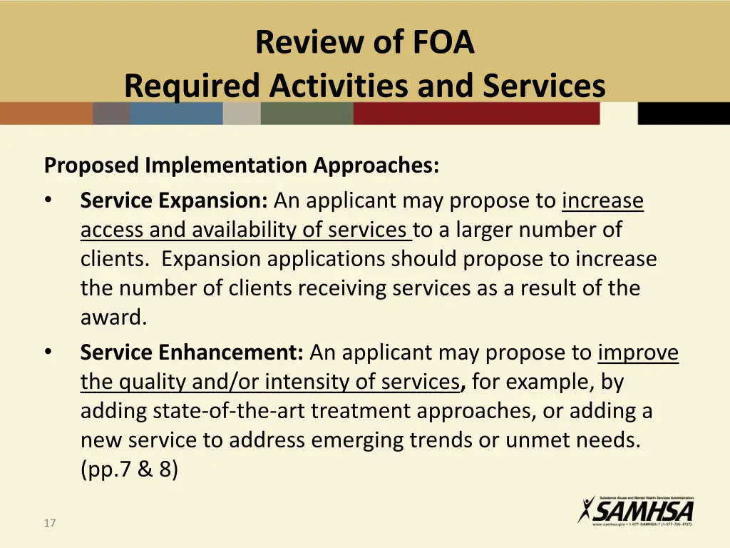 review of foa