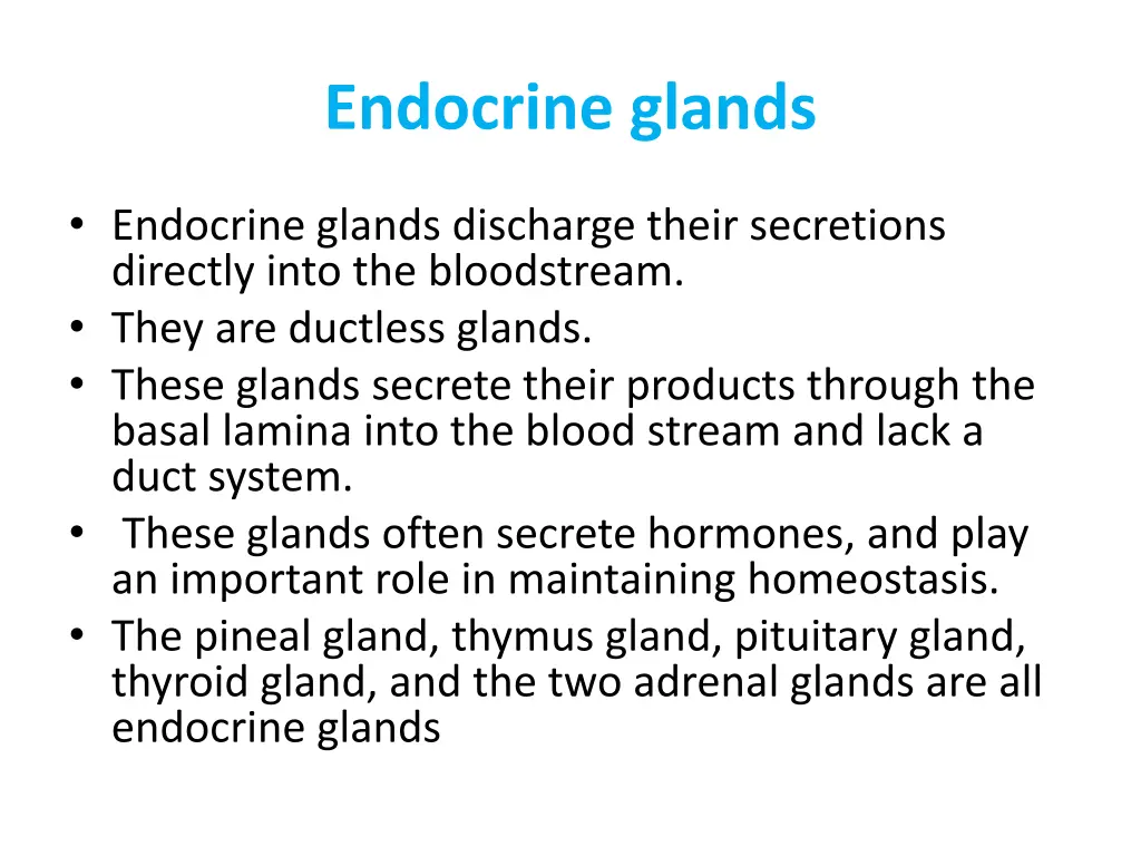 endocrine glands