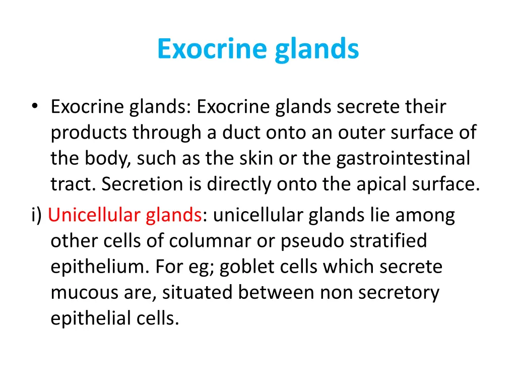 exocrine glands