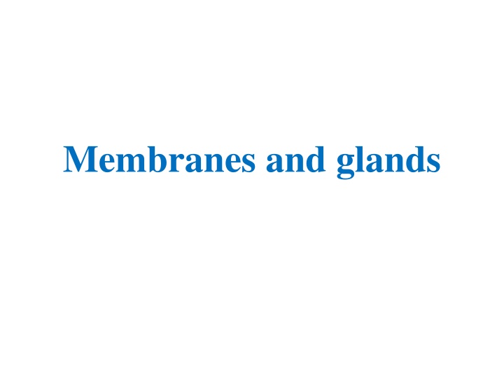 membranes and glands