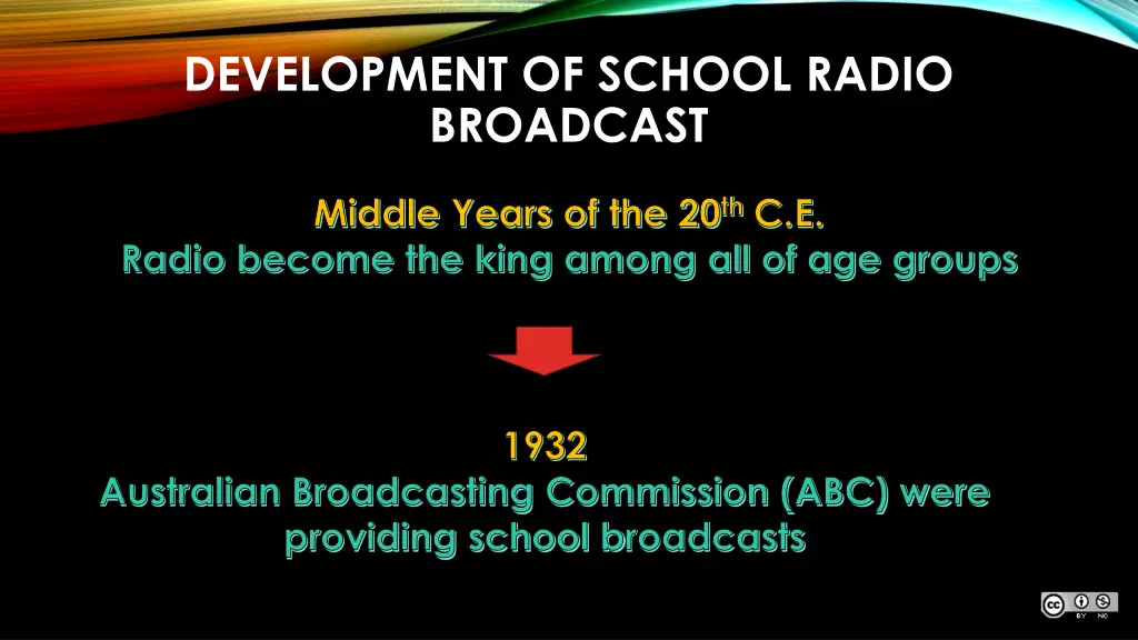 development of school radio broadcast