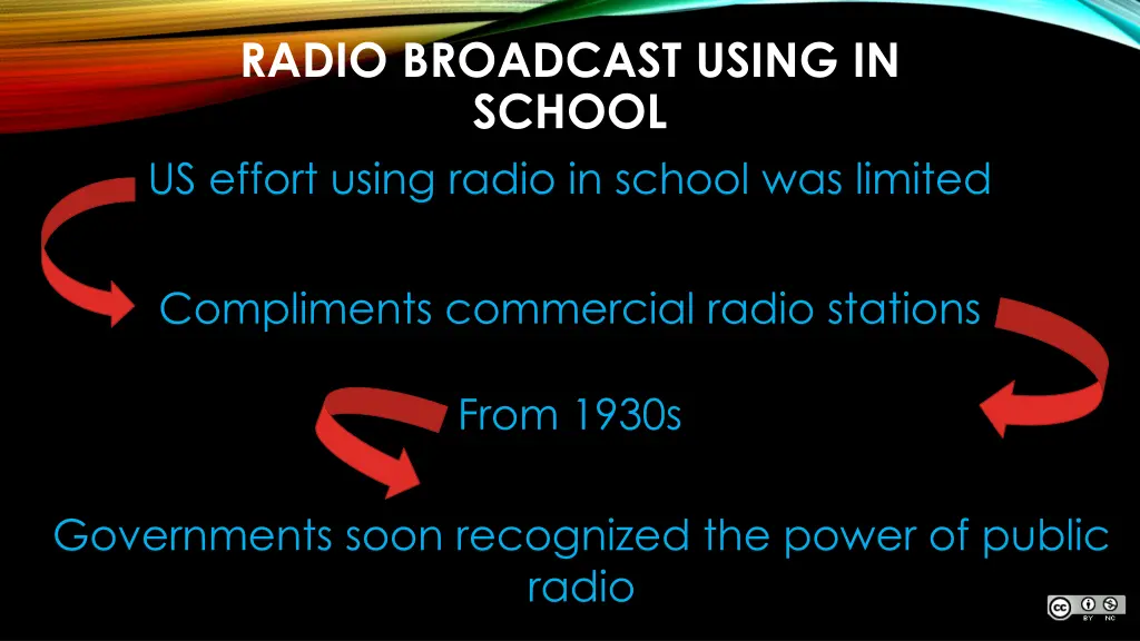 radio broadcast using in school us effort using