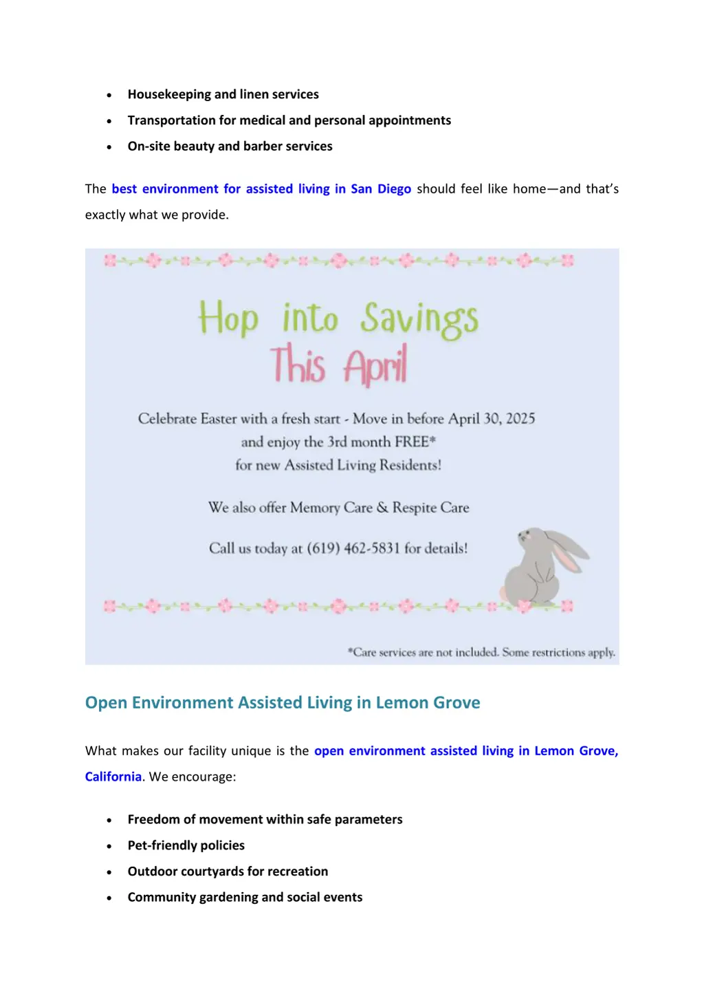 housekeeping and linen services
