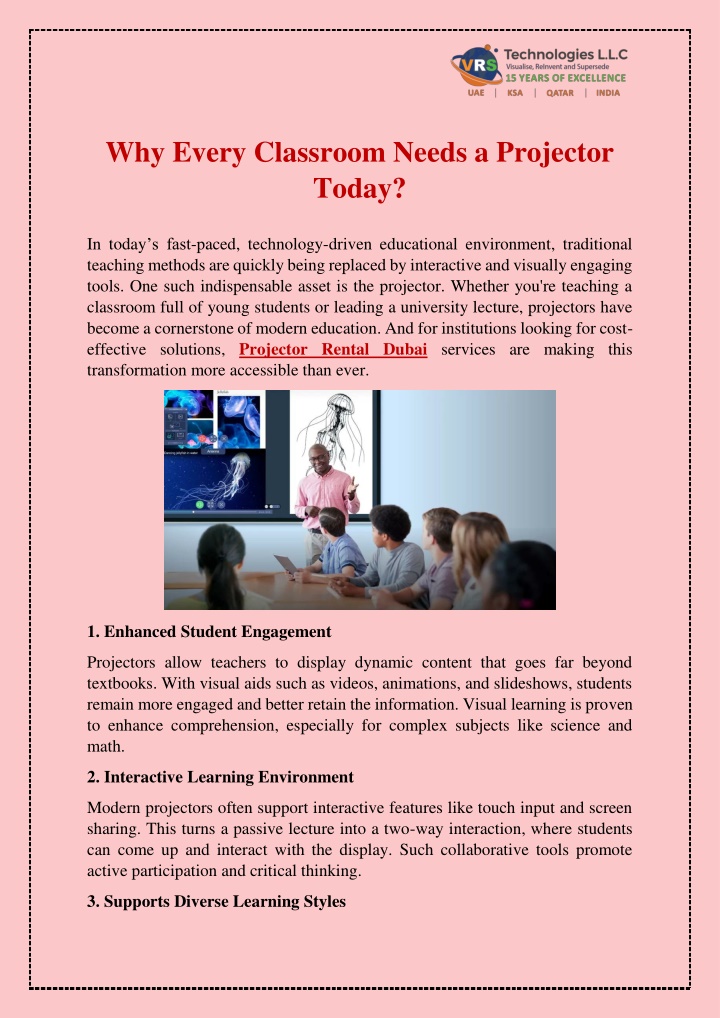 why every classroom needs a projector today