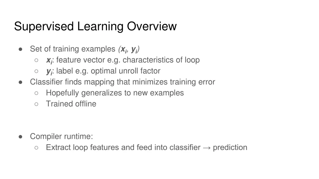 supervised learning overview