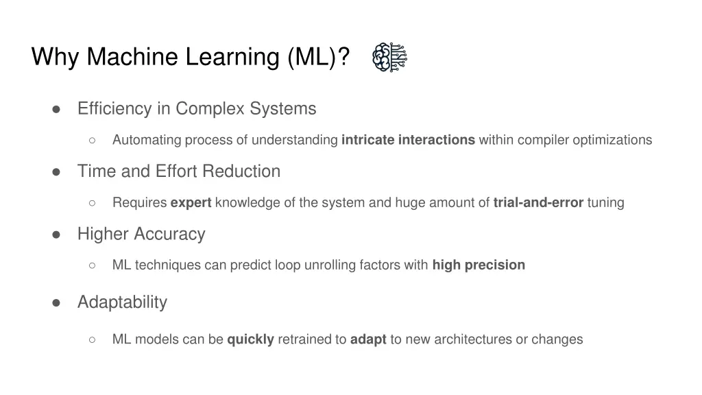 why machine learning ml