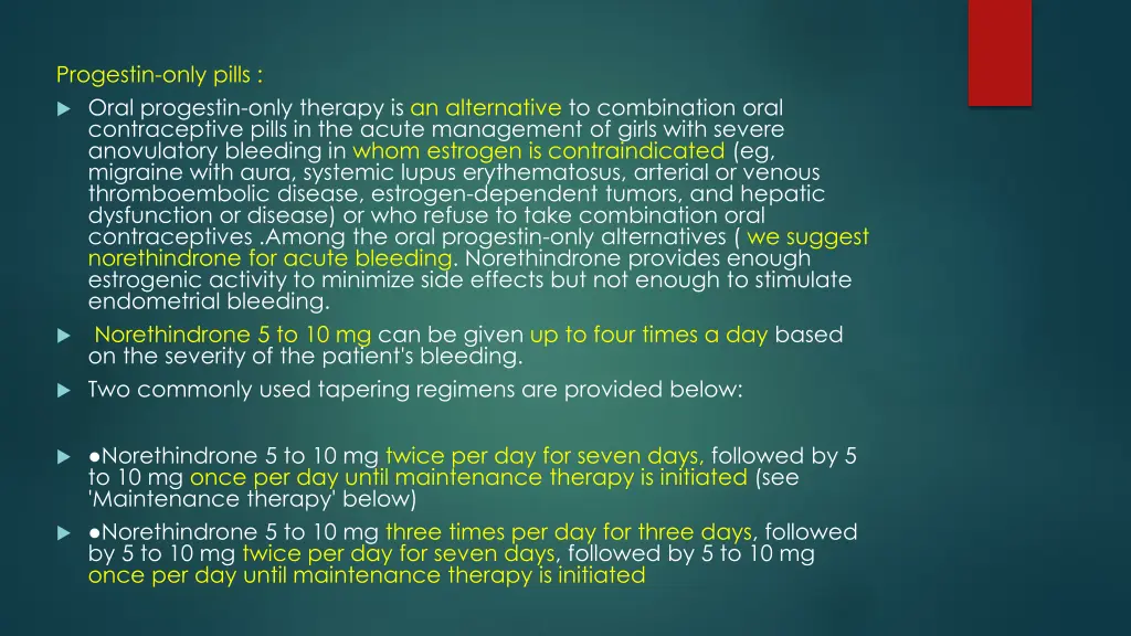 progestin only pills oral progestin only therapy